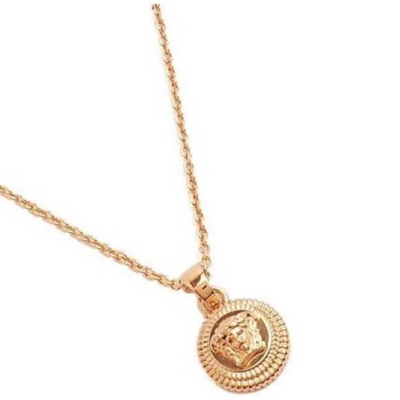 Versace Medusa Gold Medallion Pendant Necklace - Picture 1 of 1